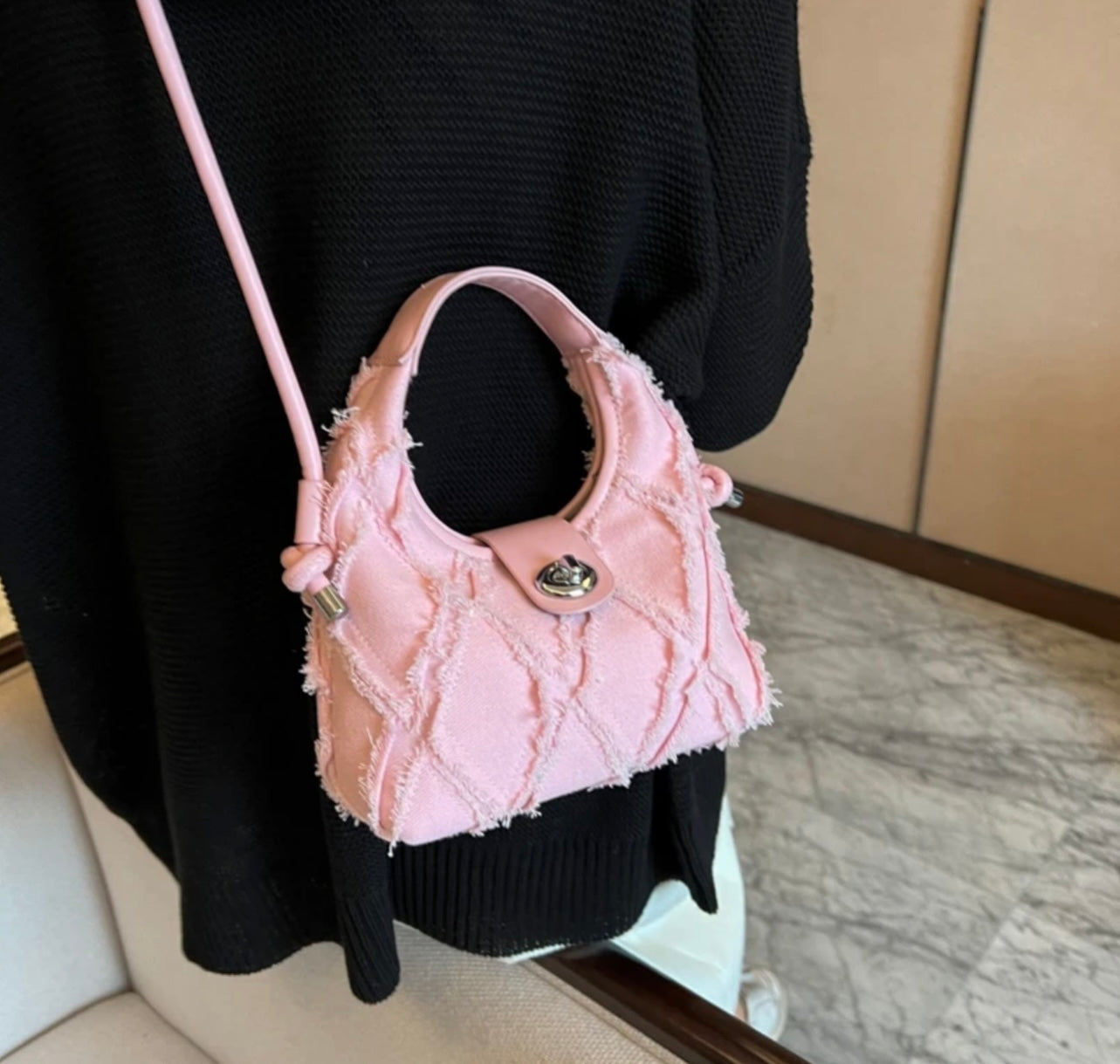 Candy Diamond Denim Purse